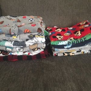 Lot of toddler boys pajamas